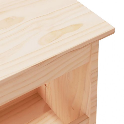 Entrébænk 100x28x45 cm massivt træ fyrretræ