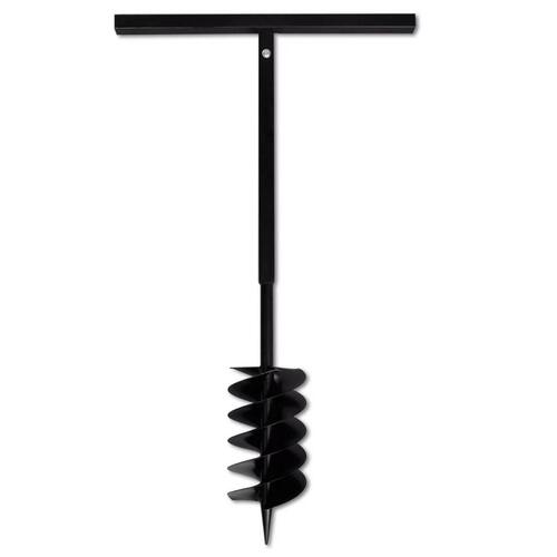 Pælebor med håndtag, 150 mm, med forlængerrør, 5 m, stål