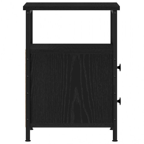 Sengeborde 2 stk. - sort eg 34×35,5×50 cm i konstrueret træ