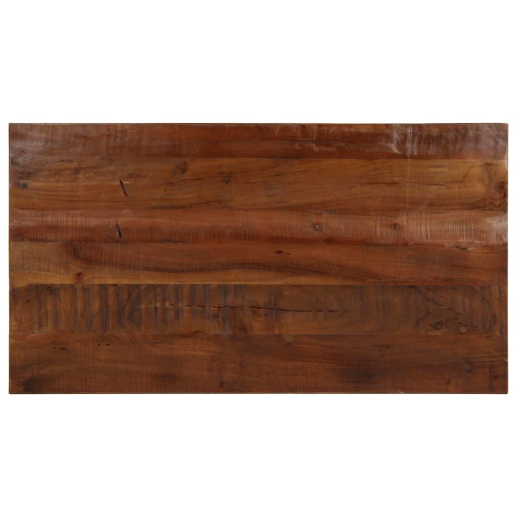 Bordplade 120x50x3,8 cm rektangulær massivt genbrugstræ