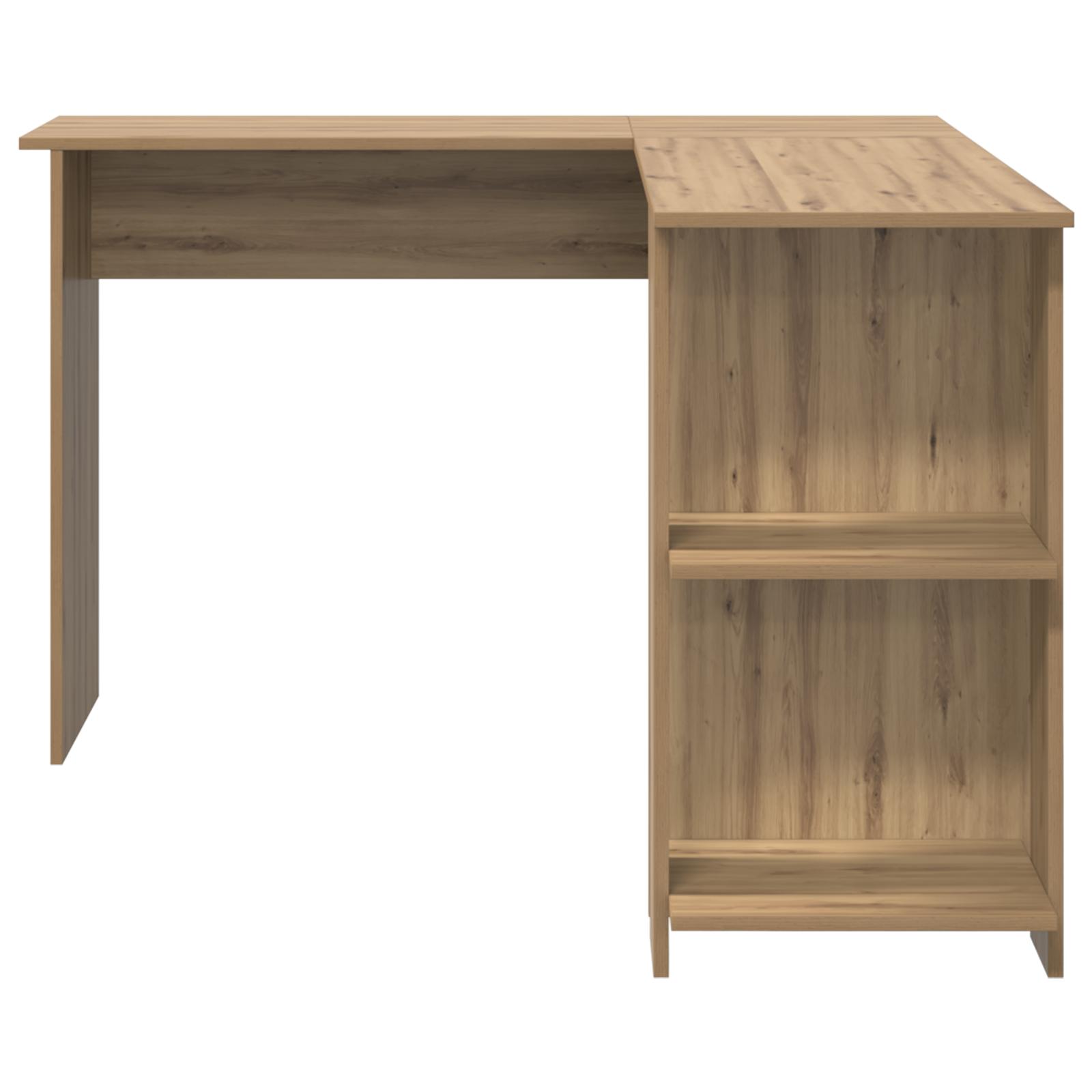 Hjørneskrivebord med opbevaring artisan eg 140 x 113,5 x 75 cm billede