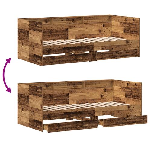 Sovesofa Gamle træ Konstrueret træ 100 x 200 cm Holdbar