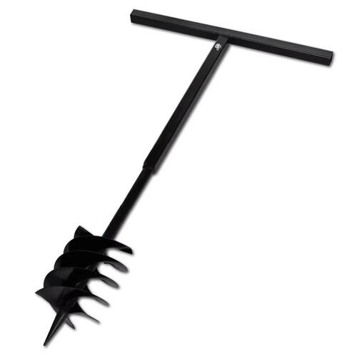 Pælebor med håndtag, 180 mm, med forlængerrør, 5 m, stål