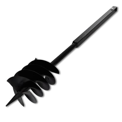 Pælebor med håndtag, 180 mm, med forlængerrør, 9 m, stål