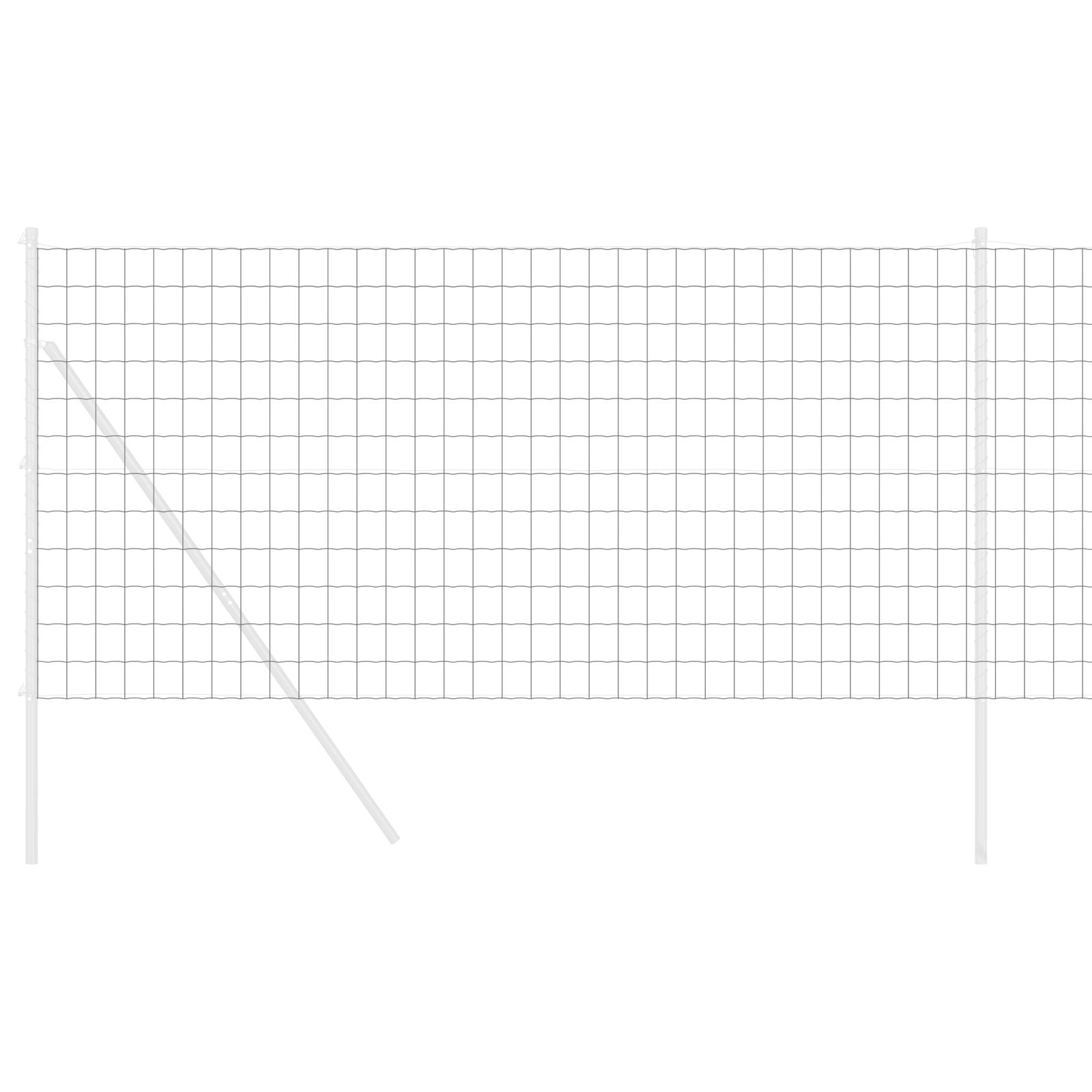 Euro hegn 1 × 10 m - grå, PVC-belagt jernnet