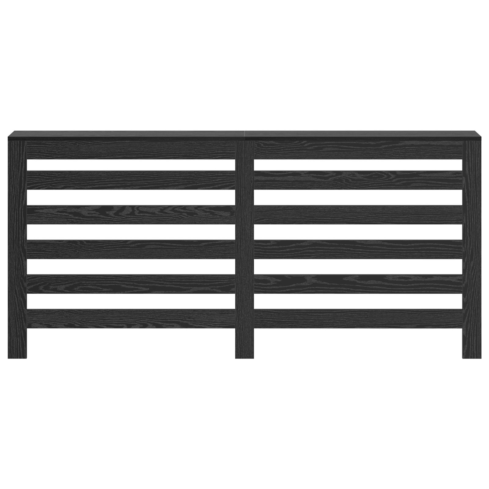 Radiator Dække Sort Eg 175x20x82 cm Ingeniørtræ