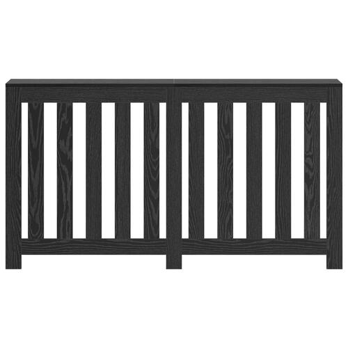 Radiatorskjuler Sort Eg 149x20x82 cm Ingenieret Træ