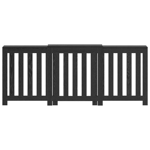 Radiator Cover Sort Eg 205x21.5x83.5 cm Ingeniørtræ