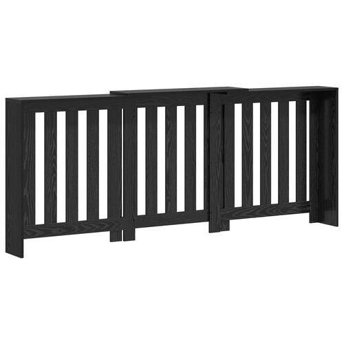 Radiator Cover Sort Eg 205x21.5x83.5 cm Ingeniørtræ