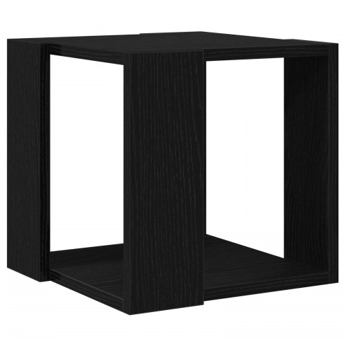 Kaffebord Sort egetræ MDF 32 x 32 x 30 cm Enkelt Firkantet