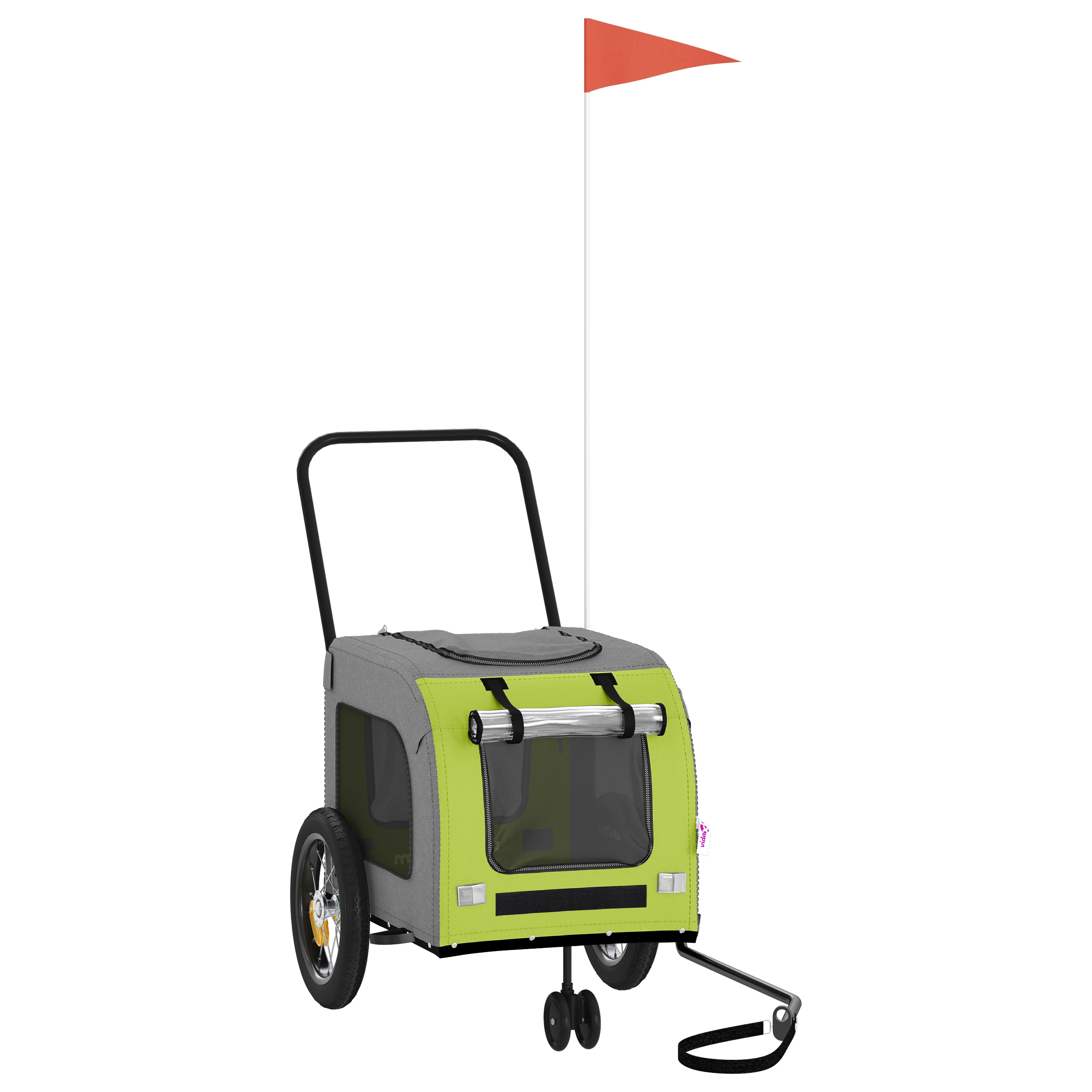 Grøn Hundevogn Polyester, Stål 124 x 53 x 53 cm Sammenfoldelig