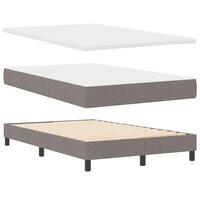 Box Spring Seng med Madras & LED Taupe 120x190 cm Stof