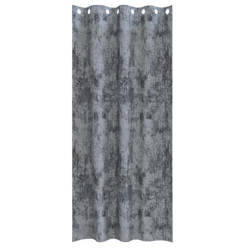 Velour Gardiner 2 stk med Grommets Sølvgrå 225x140 cm