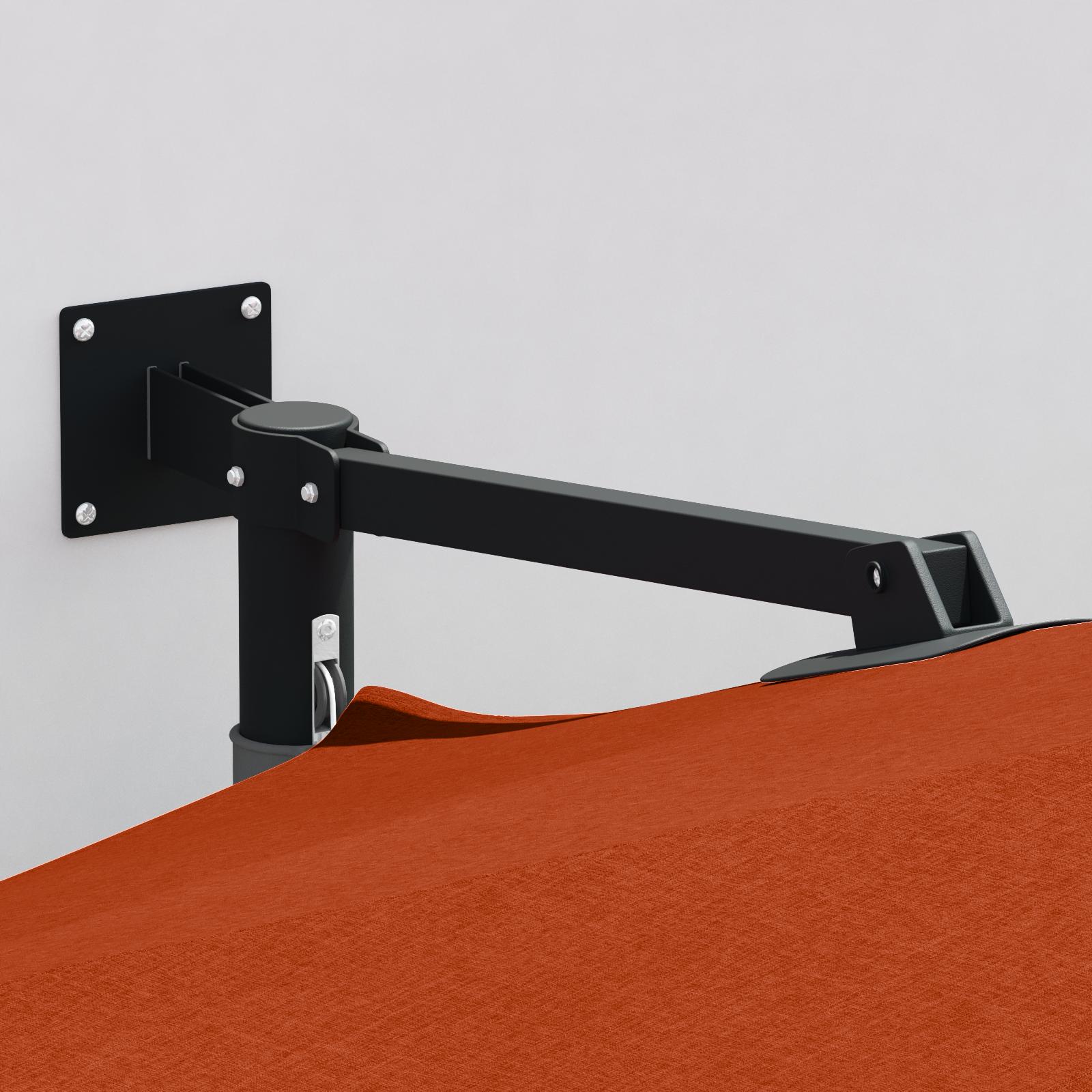 Terrasseparasol Brændt orange Aluminiumramme, Polyester baldakin