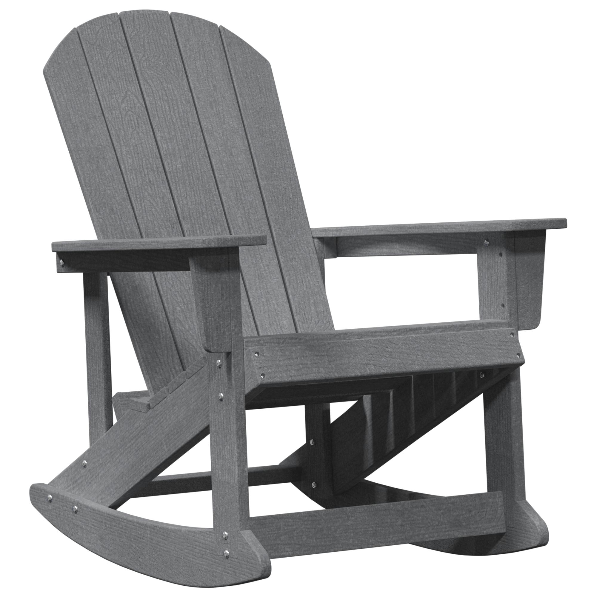 Adirondack Gyngestol Lysegrå 73.5x92x90 cm HDPE