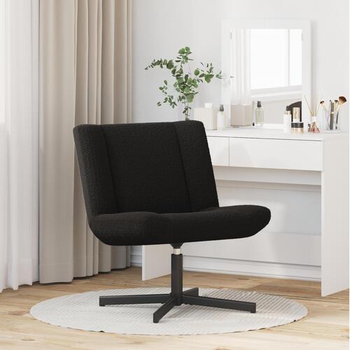 Accent Stol Sort Stof, Metal Medium Drejelig Accent Stol