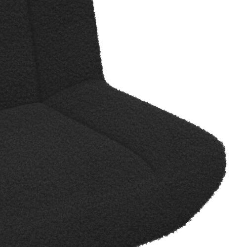 Accent Stol Sort Stof, Metal Medium Drejelig Accent Stol