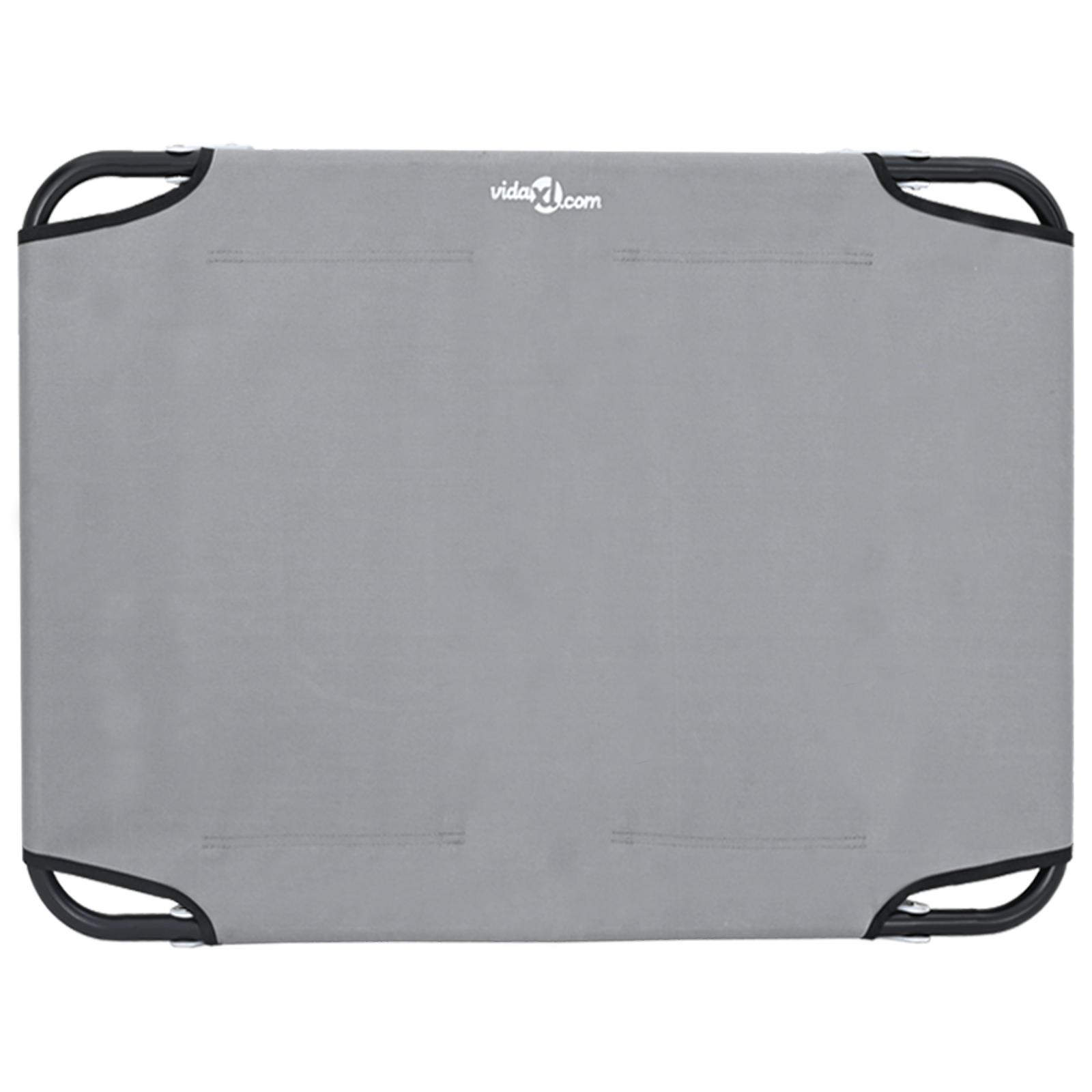 Foldbar Lysegrå Hundeseng M Oxford Stof og Stål