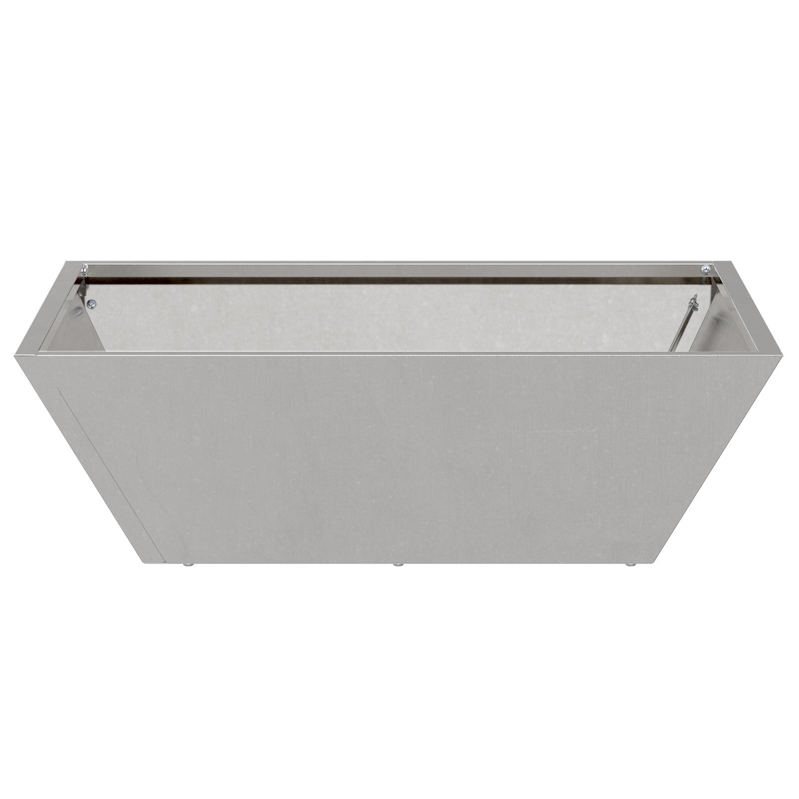 Metal Planter Rustfrit stål 50 x 50 x 15 cm Dekorative indlæg