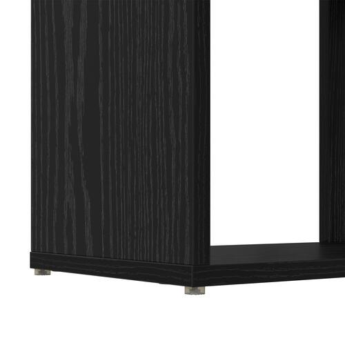 Reol Sort egetræ Konstrueret træ 60 x 24 x 124 cm Stilfuld reol