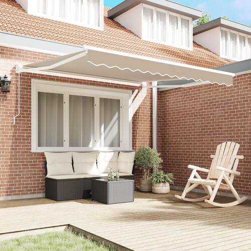Manuel Udtækkelig Markise Beige 300x250 cm, Markise Erstatningsstof til 3x2.5 m Ramme Beige
