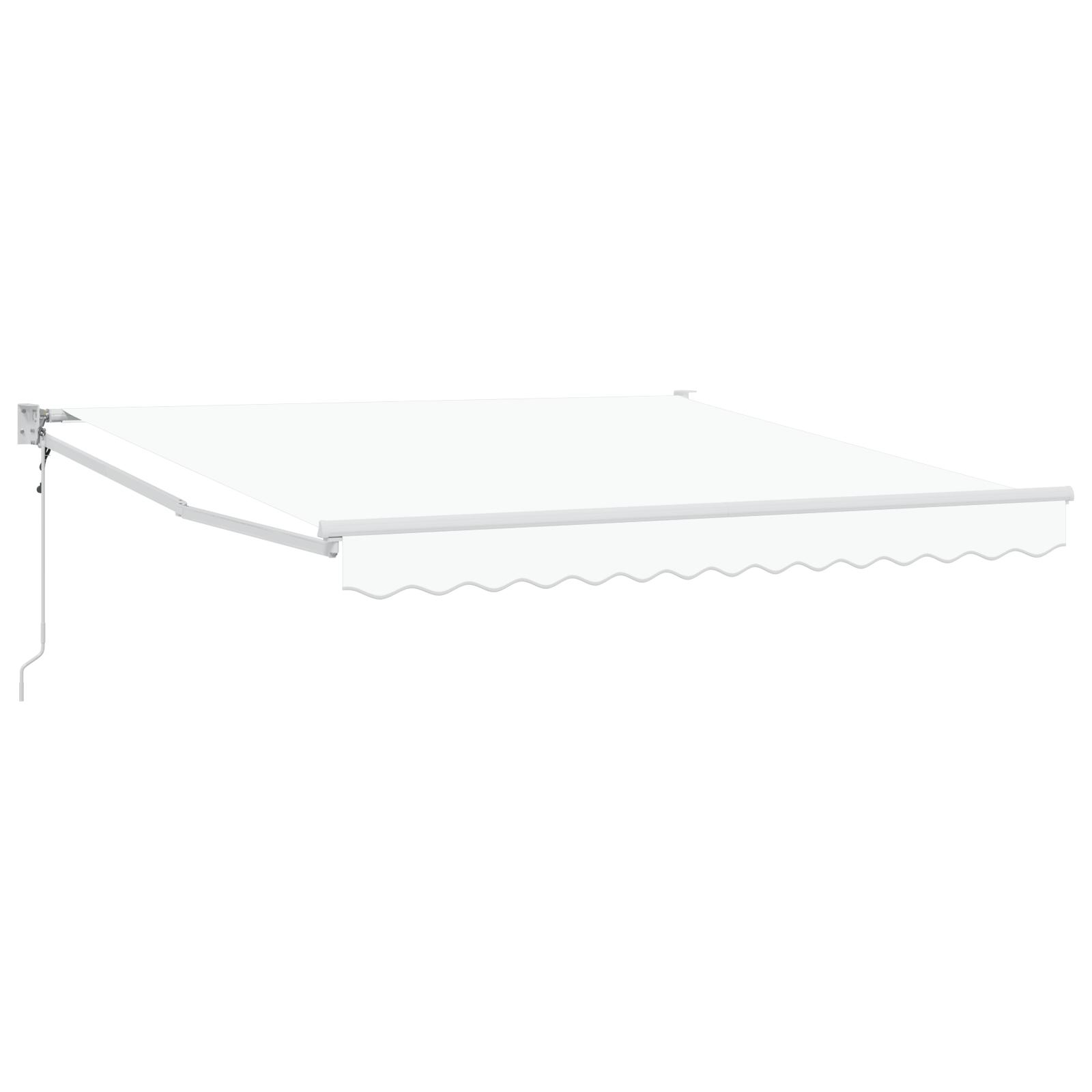 Markise Hvid 3 x 2,5 m Polyester og metal billede