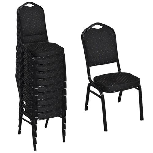 Spisebordsstole 10 stk. stof sort