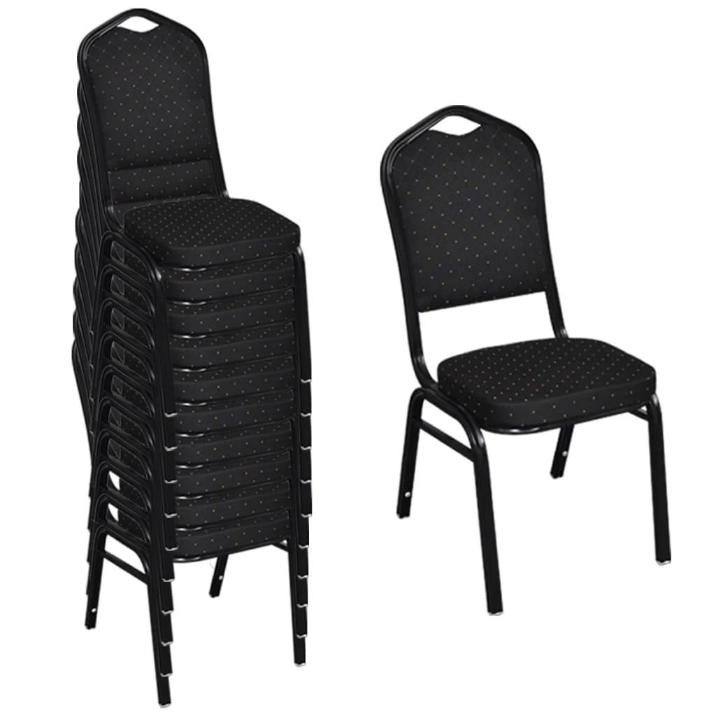 Spisebordsstole 10 stk. stof sort