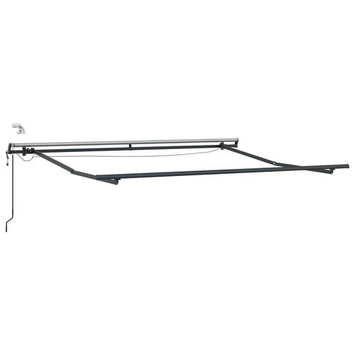 Automatisk Teleskopmarkise med LED Hvid 300x250 cm, Markise Erstatningsstof til 3x2.5 m Ramme Hvid