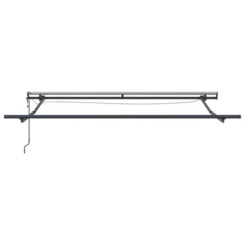 Automatisk Teleskopmarkise med LED Hvid 300x250 cm, Markise Erstatningsstof til 3x2.5 m Ramme Hvid