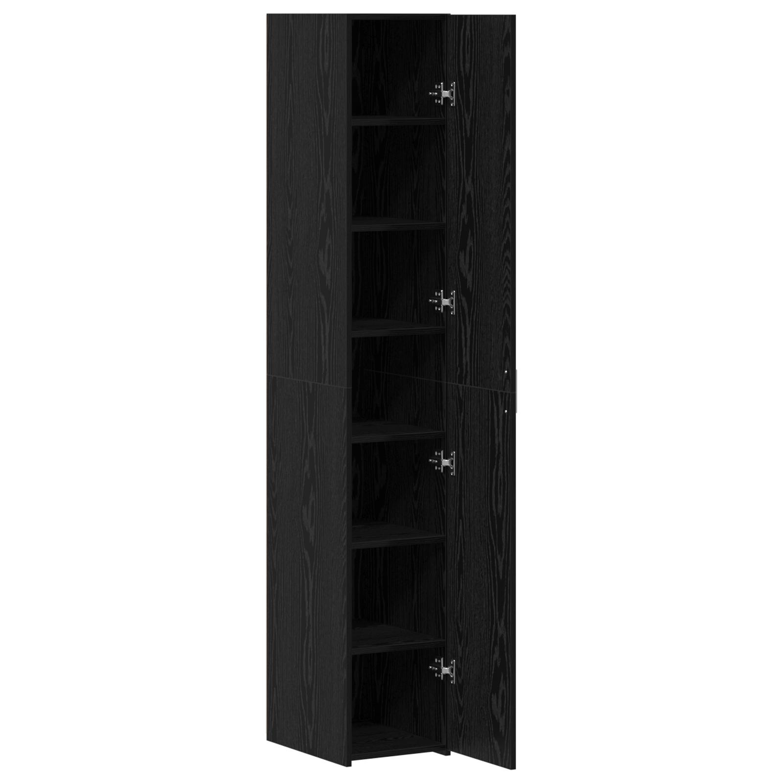 Highboard Sort Eg 30 X 42.5 X 185 Cm Konstrueret Træ