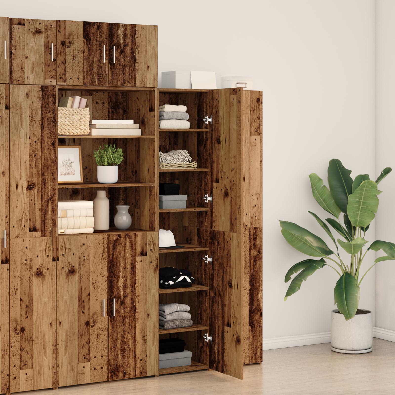 Highboard Gammelt Træ 40 X 42,5 X 185 Cm Konstrueret Træ