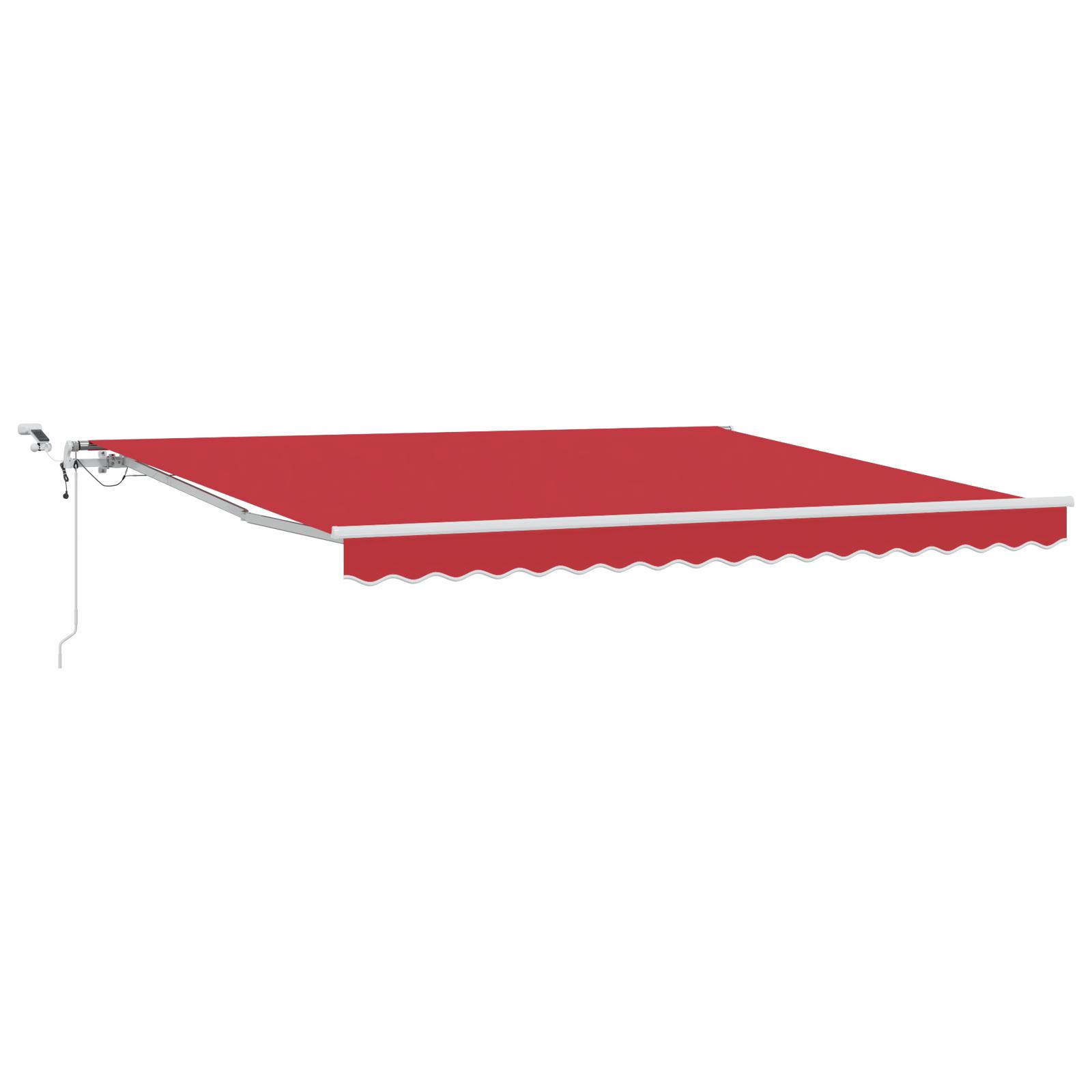 Utrækkelig Markise Rød 400 × 300 cm Stof og Metal billede