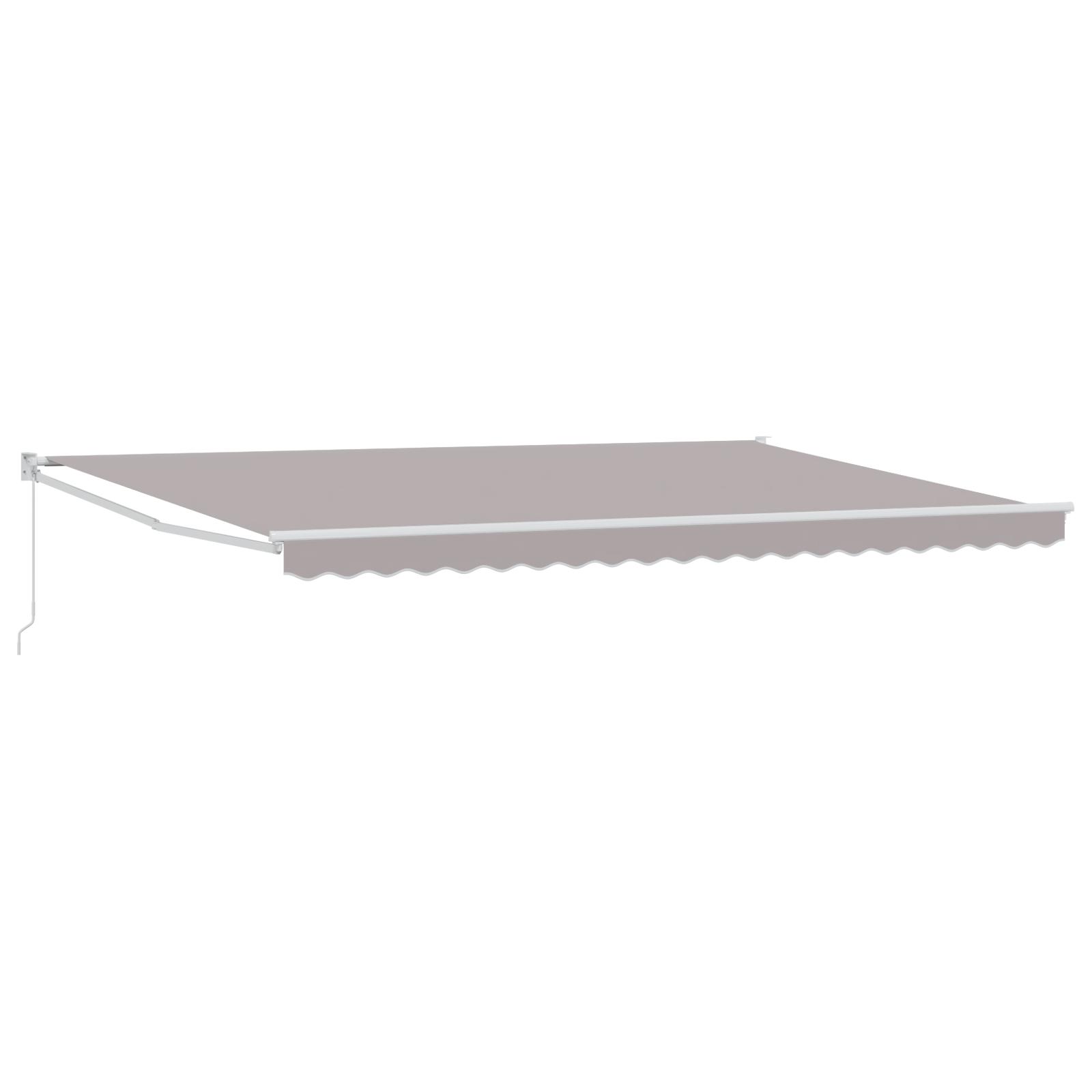 Utrækkelig Markise Lysegrå 500 × 300 cm Stof og Metal billede