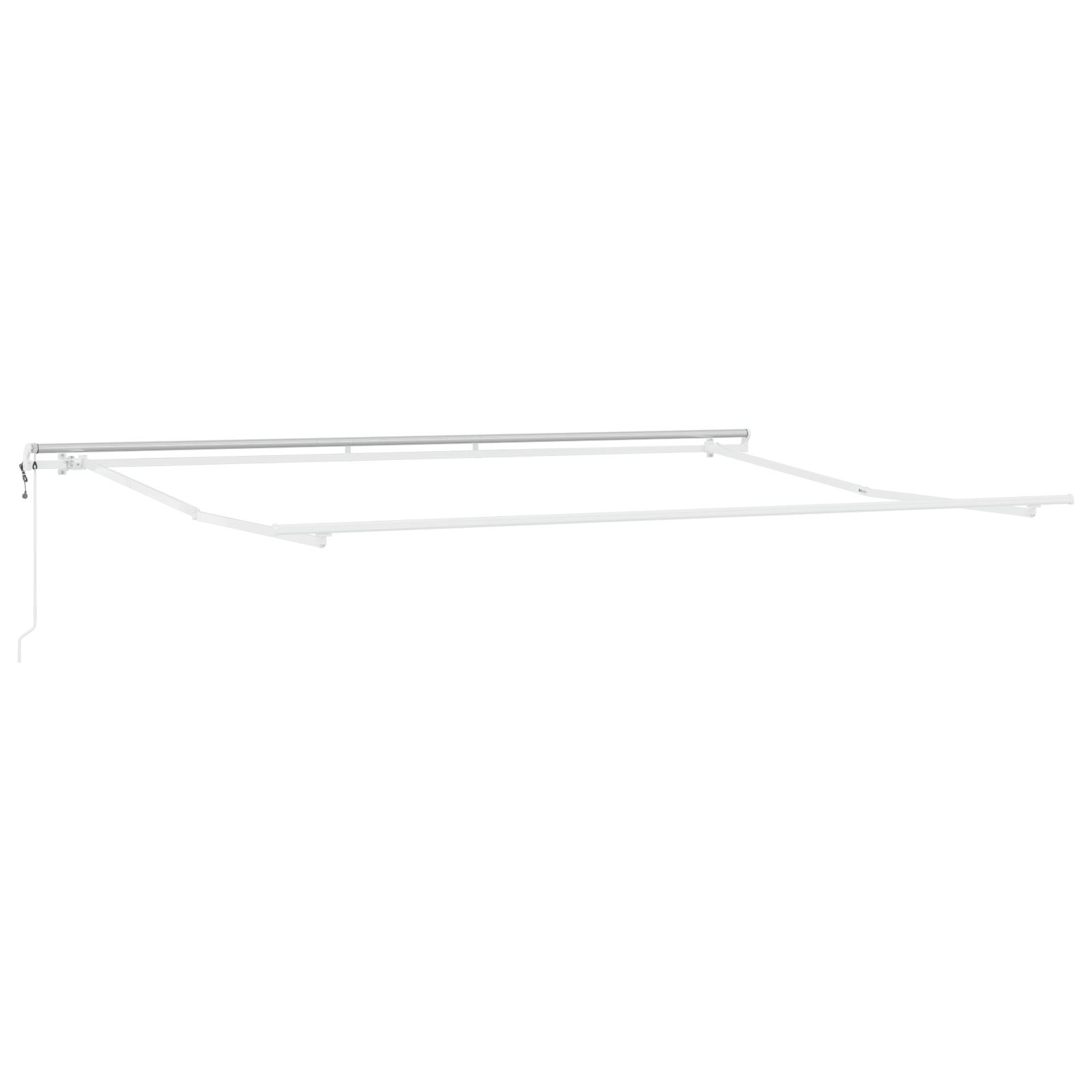 Automatisk Udtækkelig Markise Hvid 450x300 cm,  Markise Erstatningsstof til 4.5x3 m Ramme Hvid