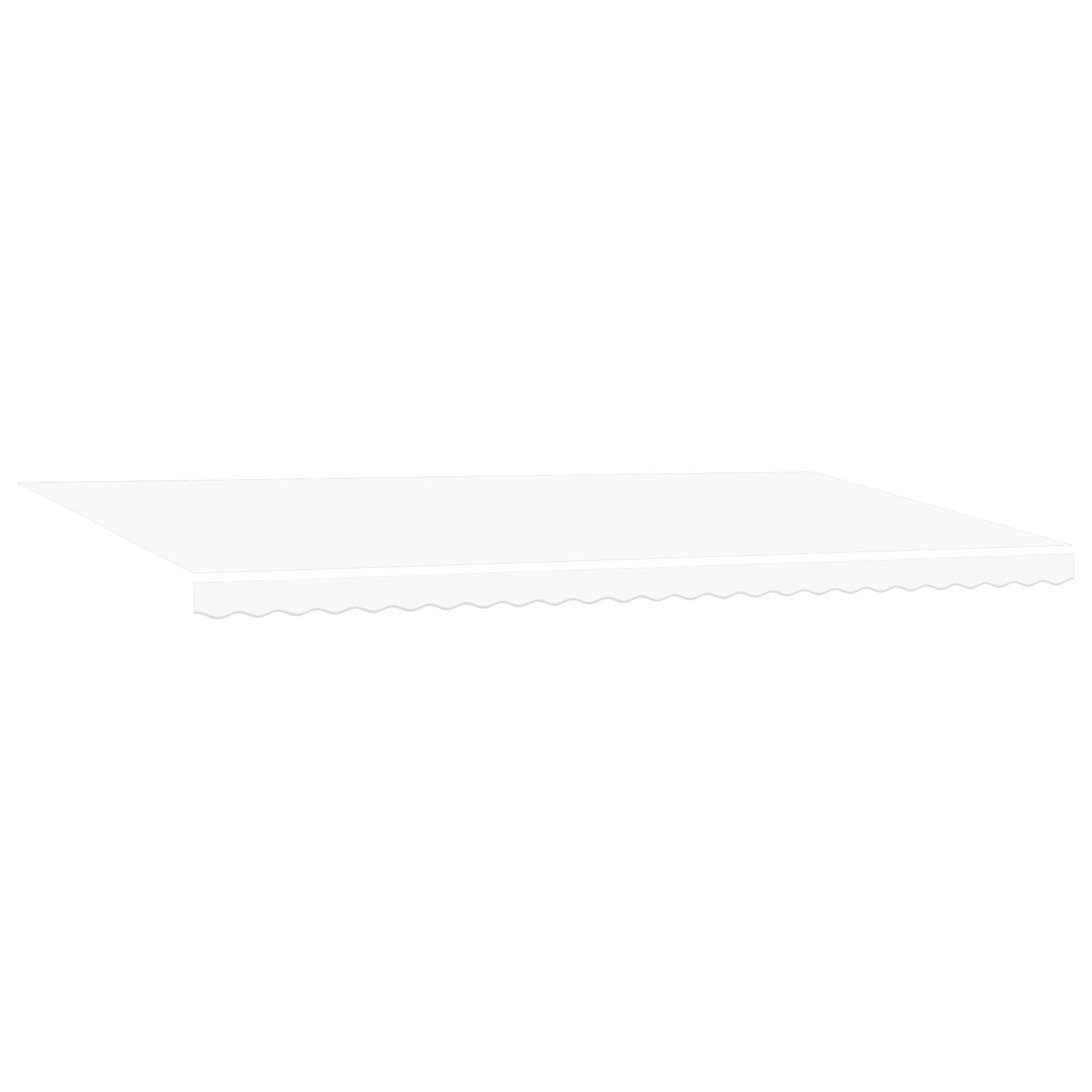 Manuel Udtækkelig Markise med LED Hvid 600x300 cm,  Markise Erstatningsstof til 6x3 m Ramme Hvid