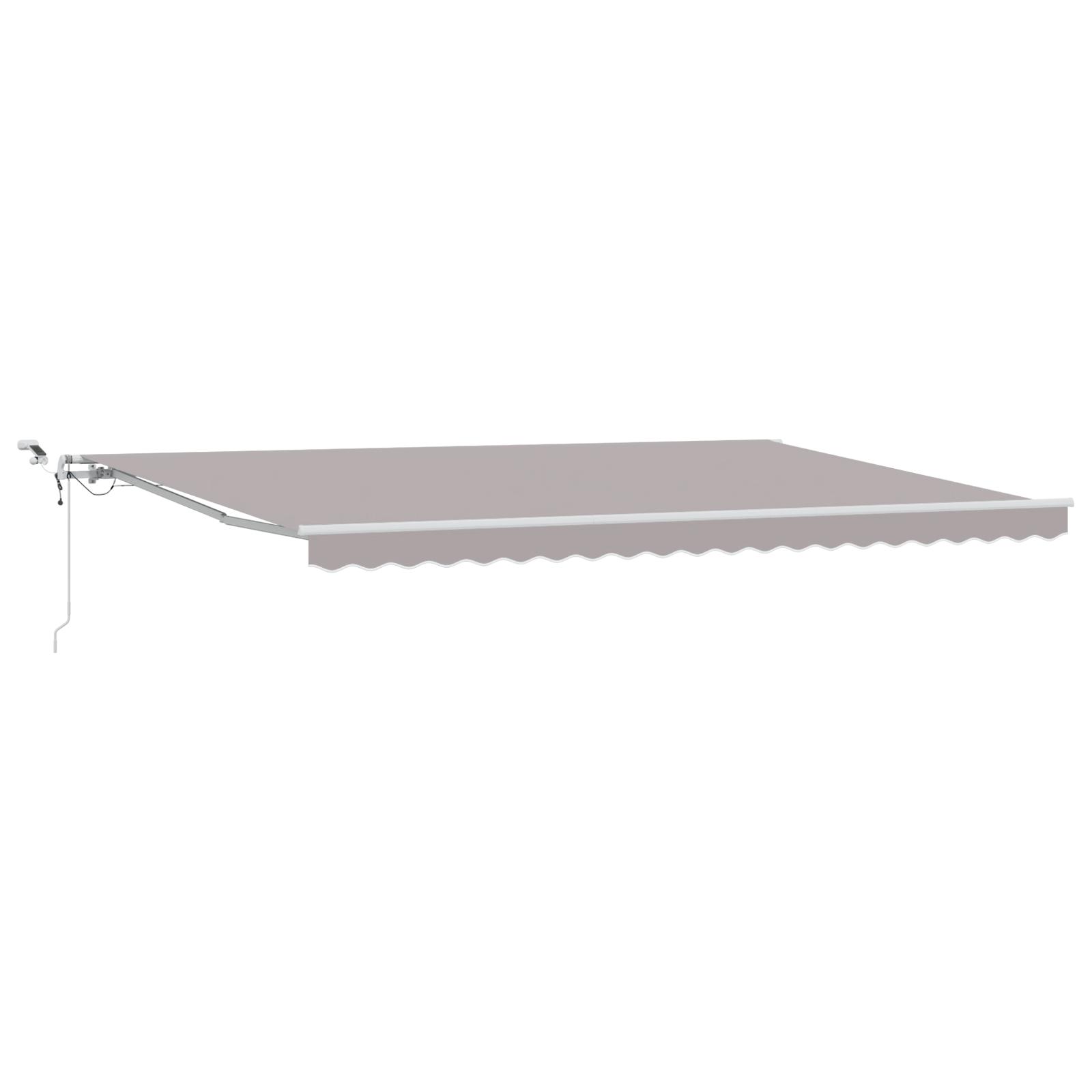 Utrækkelig Markise Lysegrå 500 × 300 cm Stof og Metal billede