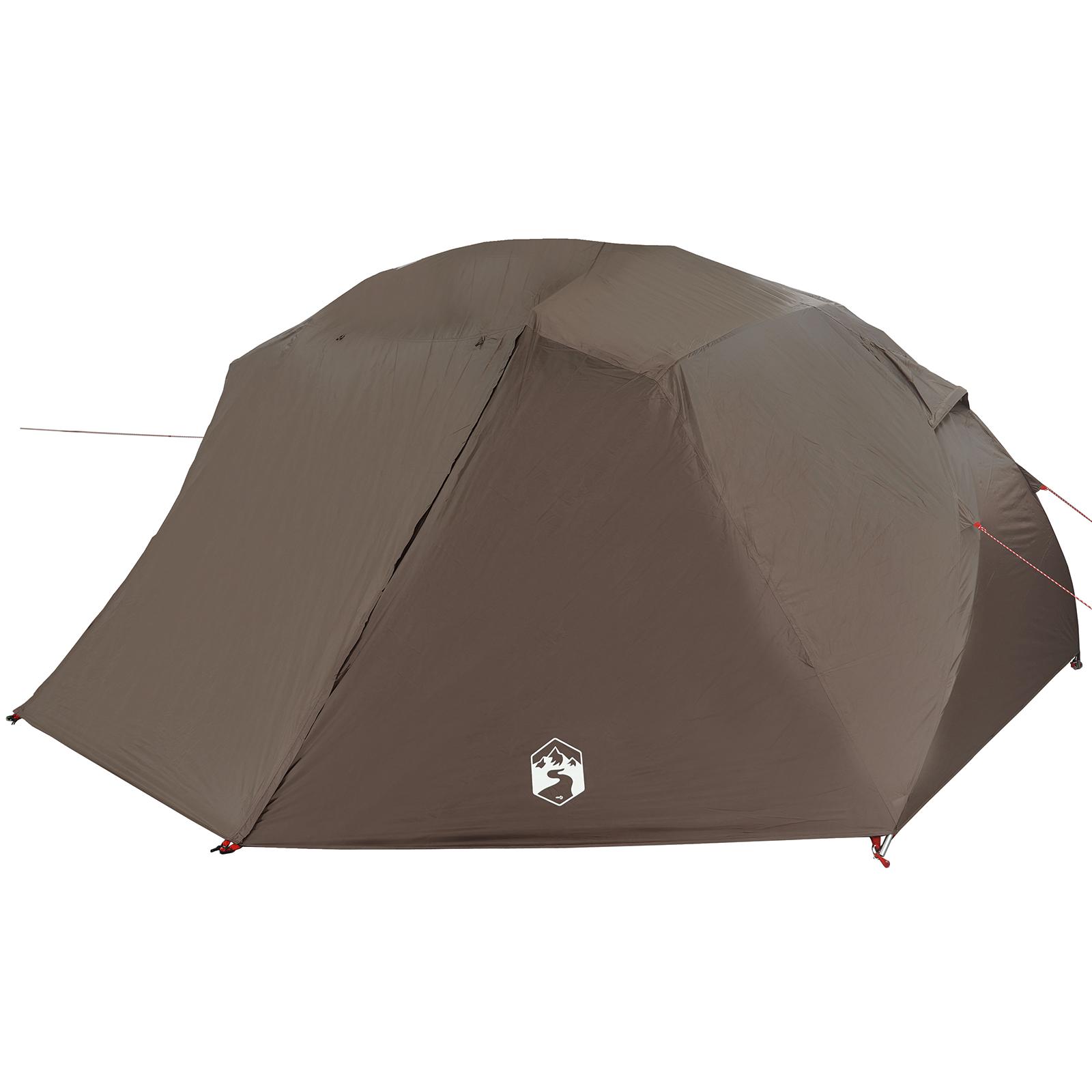 Fisketelt med tag Brun 514 x 465 x 187 cm Polyester billede