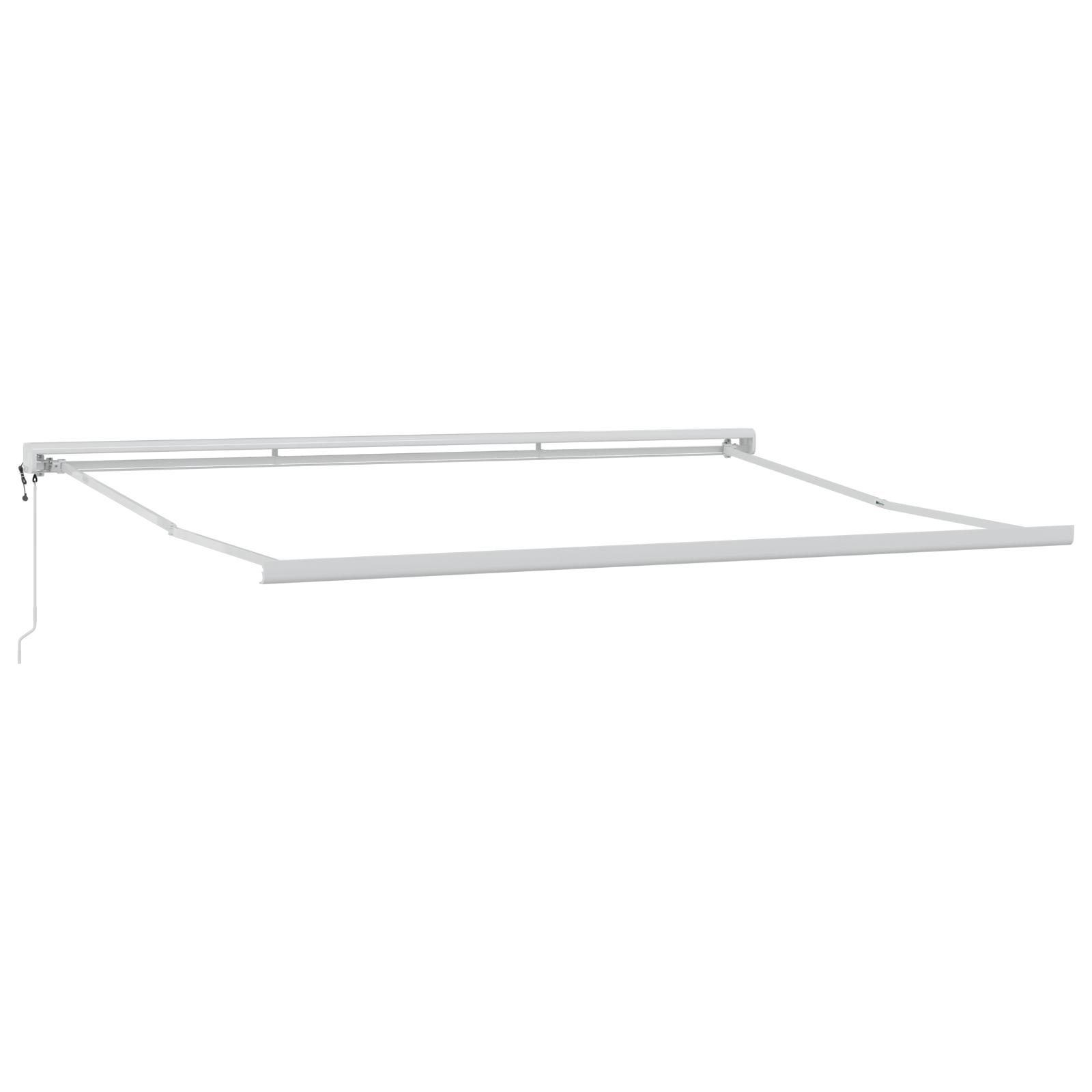 Utrækkelig Markise Grøn og hvid 500 × 300 cm Stof, metal billede