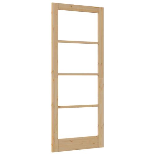 Indvendig Dør med Glas "ORKDAL" 86x211x4 cm Massivt Træ Fyr