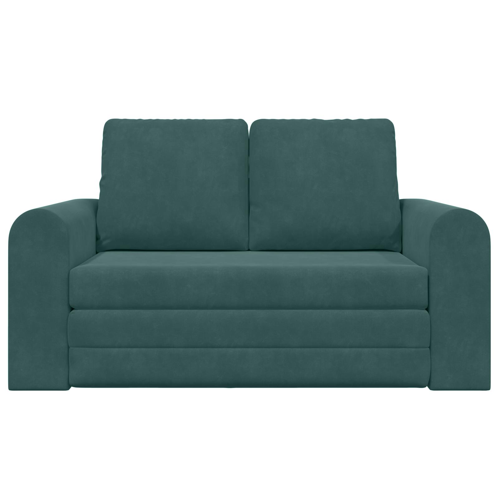 Gulv Sofa Seng 2-i-1 Mørkegrøn 148x71x83 cm Velvet