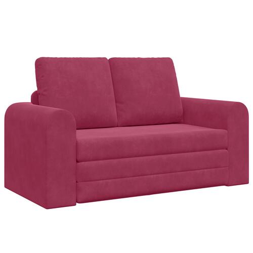 Floor Sofa Bed 2-i-1 Vinrød 148x71x83 cm Velour