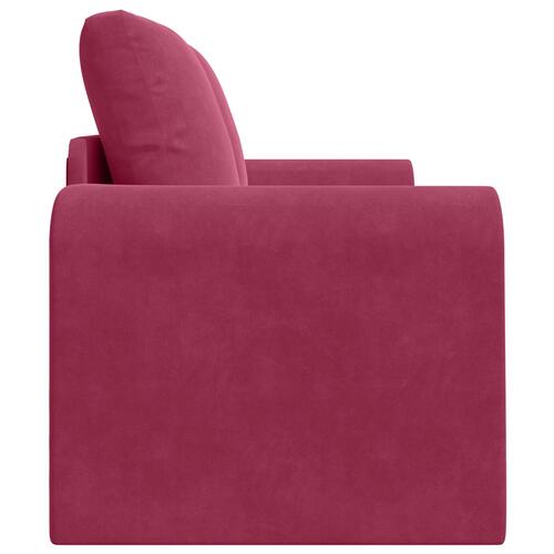Floor Sofa Bed 2-i-1 Vinrød 148x71x83 cm Velour
