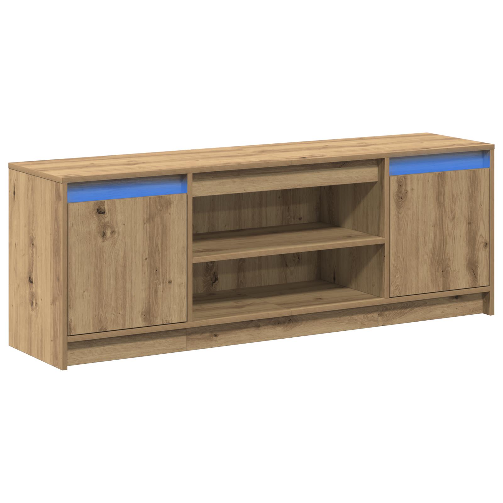 TV-skab Brun 139.5 x 34 x 50 cm Konstrueret træ billede