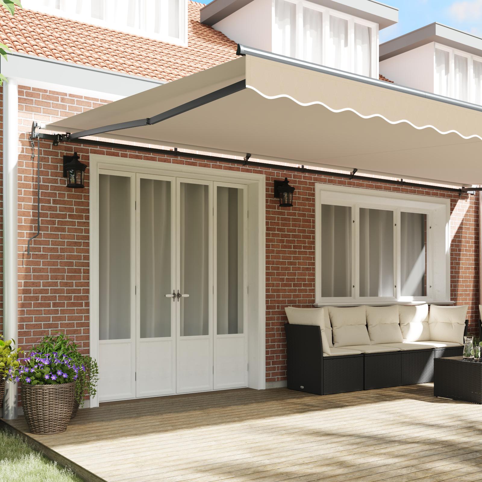 Utrækkelig Markise Beige 600 ×300 cm Stof billede