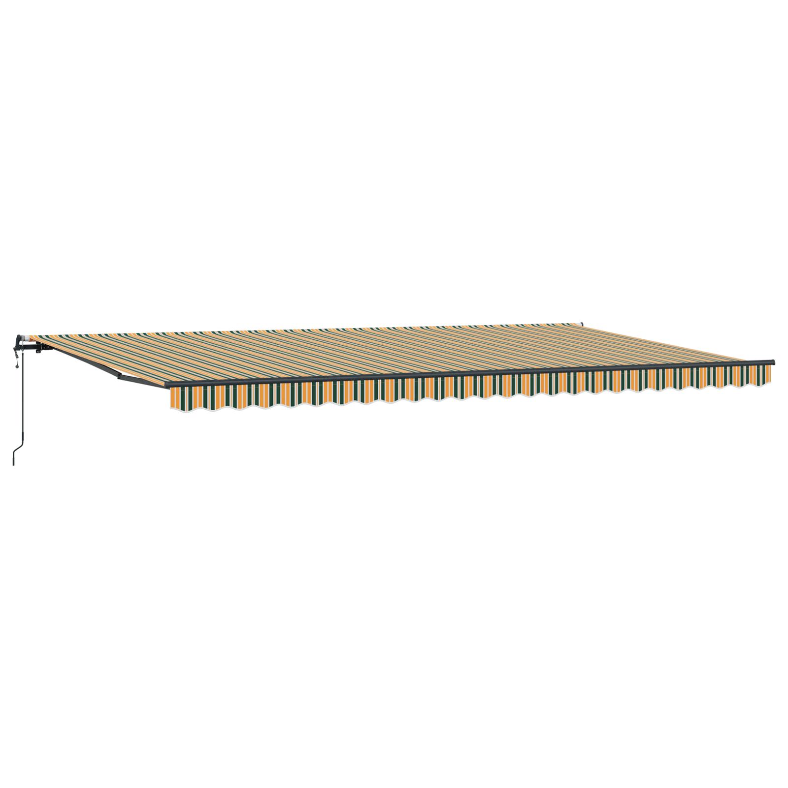 Utrækkelig Markise Grøn og gul 600 ×300 cm Stof billede