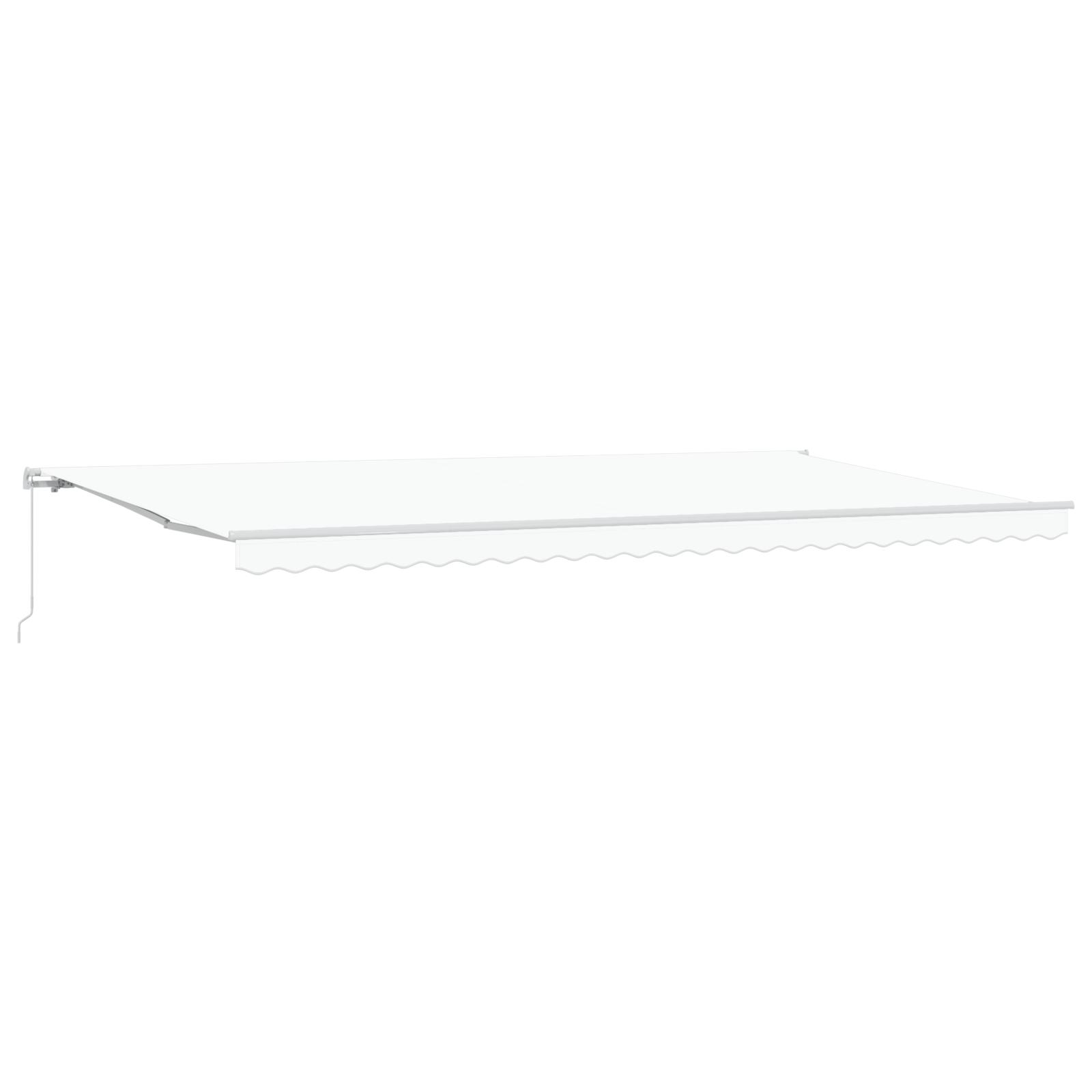 Manuel Aftagelig Markise Hvid 600x350 cm,  Markise Erstatningsstof til 6x3.5 m Ramme Hvid