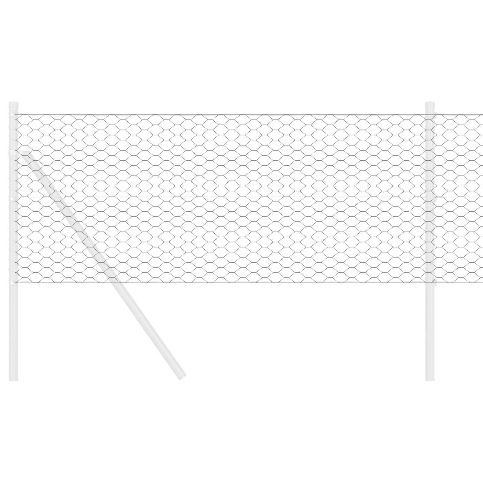 Hexagon Hegn Grå 0.6x10 m Stål