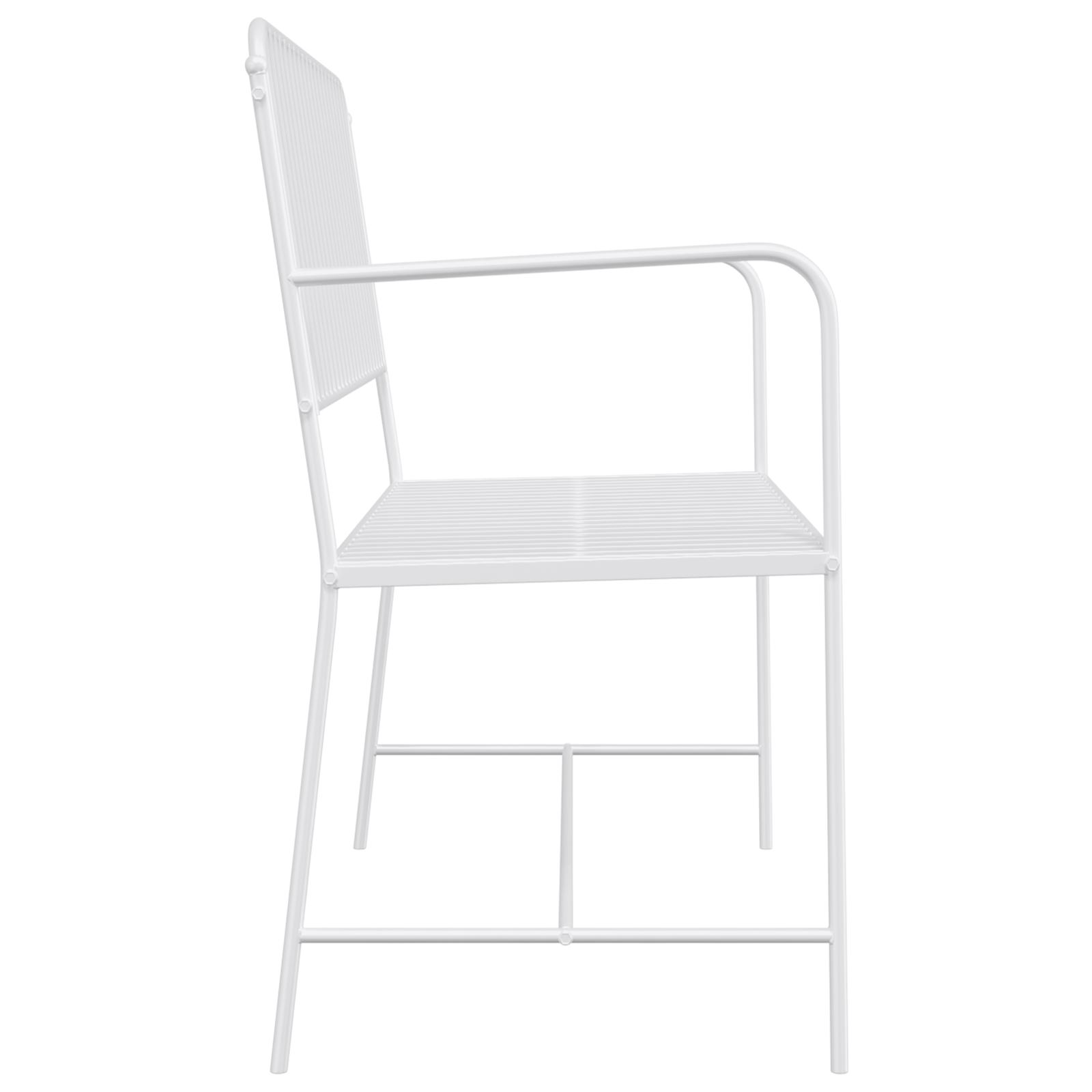 Bænk Hvid Metal 103,5 x 51,5 x 90 cm Holdbar Udendørs Bænk