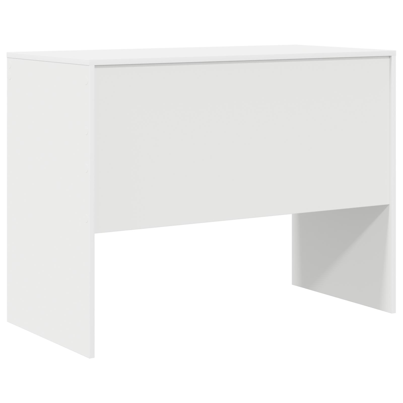 Skrivebord Hvid Spånplade 100 x 50 x 76 cm Opbevaring